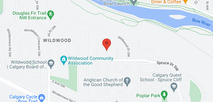 map of 46 WATERLOO DR SW